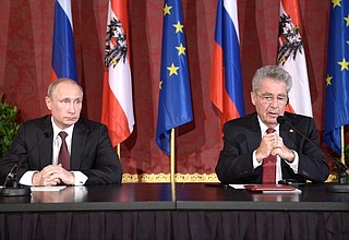 Пресс-конференция по итогам российско-австрийских переговоров. С Президентом Австрии Хайнцем Фишером.