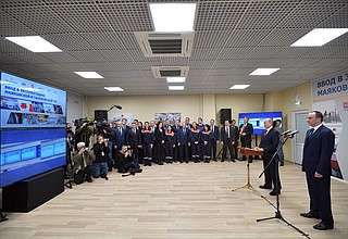 Церемония ввода в эксплуатацию Маяковской и Талаховской теплоэлектростанций.