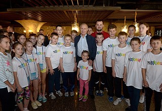 During a visit to National Children’s Sport and Health Centre in Sochi.