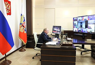 В ходе заседания Российского организационного комитета «Победа» (в режиме видеоконференции).