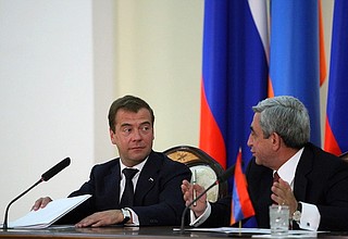 Dmitry Medvedev and Serzh Sargsyan summed up the results of their talks at a joint news conference.