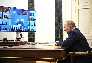 Expanded meeting of Emergencies Ministry Board (via videoconference).
