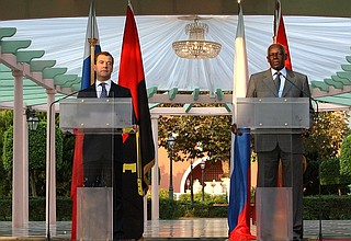 Пресс-конференция по итогам российско-ангольских переговоров. С Президентом Анголы Жозе Эдуарду душ Сантушем.