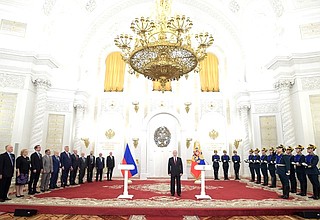 Presentation ceremony for the 2018 Russian Federation National Awards.