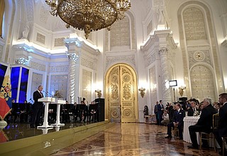 Владимир Путин выступил на приёме по случаю Дня народного единства.
