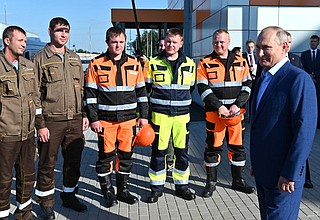 With the builders of the Central Ring Road in Moscow Region.