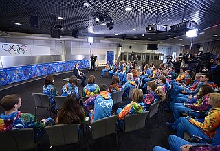 Встреча с волонтёрами, участвующими в подготовке и проведении XXII Олимпийских и XI Паралимпийских зимних игр в Сочи.