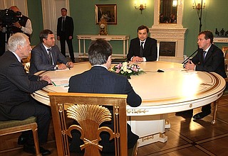 Встреча с руководством партии «Единая Россия».