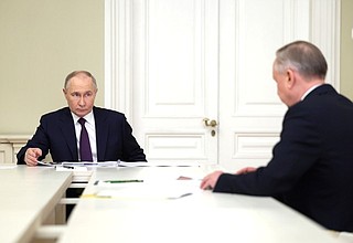 Рабочая встреча с губернатором Санкт-Петербурга Александром Бегловым.