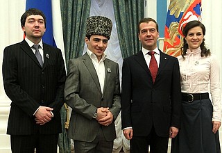 С лауреатами премии Президента России для молодых деятелей культуры 2011 года.