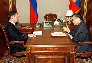 С Министром внутренних дел Рашидом Нургалиевым.
