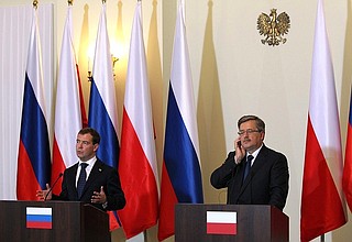 Совместная пресс-конференция с Президентом Польши Брониславом Коморовским.