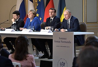 Joint news conference following the Normandy format summit.