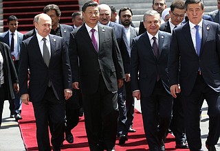 After the The SCO Heads of State Council Meeting.