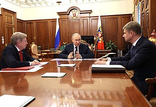 Встреча с Министром транспорта Виталием Савельевым и главой РЖД Олегом Белозёровым