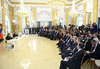 Пресс-конференция по итогам переговоров с Президентом Турции Реджепом Тайипом Эрдоганом.