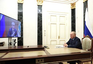 Встреча с врио губернатора Томской области Владимиром Мазуром (в режиме видеоконференции).