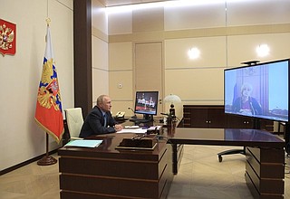 Meeting with Central Election Commission Chairperson Ella Pamfilova (via videoconference).