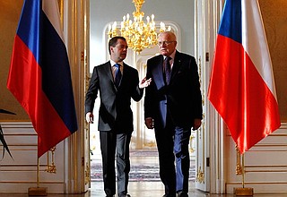 With Czech Republic President Vaclav Klaus.