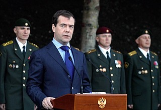 Speech at ceremony of presenting state decorations to military servicemen who distinguished themselves in combat missions.