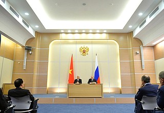 Заявления для прессы по итогам российско-вьетнамских переговоров.