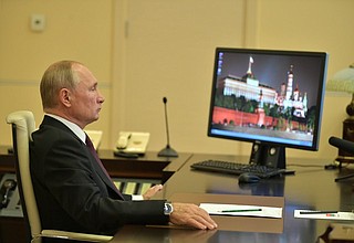 Рабочая встреча с Владимиром Васильевым и Сергеем Меликовым (в режиме видеоконференции).