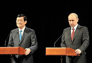 Церемония открытия Дней культуры России в Социалистической Республике Вьетнам. С Президентом Вьетнама Чыонг Тан Шангом.
