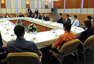 Встреча с молодыми учёными Российского федерального ядерного центра – Всероссийского научно-исследовательского института экспериментальной физики.