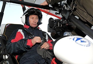 Vladimir Putin took part in the Flight of Hope environmental project.