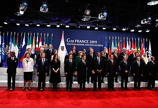 Участники рабочего заседания глав государств и правительств «Группы двадцати».