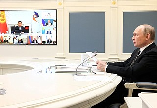 During a meeting of the Supreme Eurasian Economic Council (via videoconference).