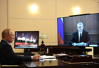 Рабочая встреча с временно исполняющим обязанности губернатора Камчатского края Владимиром Солодовым (в режиме видеоконференции).