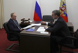 С губернатором Амурской области Василием Орловым.