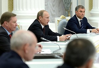 В ходе встречи с вновь избранными руководителями субъектов Российской Федерации.