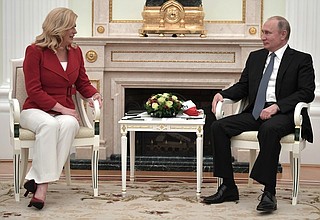С Президентом Хорватии Колиндой Грабар-Китарович.