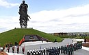 Выступление на церемонии открытия Ржевского мемориала Советскому солдату. Фото РИА «Новости»