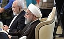 President of Iran Hassan Rouhani at the meeting of the heads of state participating in the Fifth Caspian Summit.