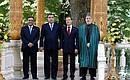 President of Pakistan Asif Ali Zardari, President of Tajikistan Emomali Rahmon, President of Russia Dmitry Medvedev, and President of Afghanistan Hamid Karzai.