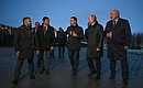 With President of Belarus Alexander Lukashenko, Presidential Aide, Chair of the Russian Military Historical Society Vladimir Medinsky, and memorial creators: sculptor Andrei Korobtsov and architect Konstantin Fomin (from right to left). Photo: Pavel Bednyakov, RIA Novosti
