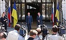 Joint news conference with Ukrainian President Leonid Kuchma.