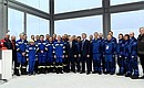After he launch ceremony of the first production line for liquefying natural gas on gravity-based structures, part of the Arctic LNG-2 project.