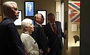 Touring the exhibition of the Alexander Solzhenitsyn Museum of Russia Abroad. With Moscow Mayor Sergei Sobyanin and President of the Solzhenitsyn Aid Fund Natalia Solzhenitsyna. Director of the Alexander Solzhenitsyn Museum of Russia Abroad Viktor Moskvin, right, explained the exhibits.