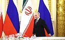 Before the expanded format Russian-Iranian talks at a working lunch. Photo: Sergei Bobylev, TASS