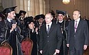 С Президентом Азербайджана Гейдаром Алиевым в Бакинском славянском университете.