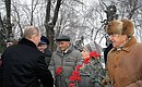 With Great Patriotic War veterans during the visit to the State Historical and Memorial Museum The Battle of Stalingrad on Mamayev Hill.