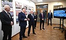Vladimir Putin viewed a video presentation on the construction of a cultural and educational complex in Kaliningrad. Photo: Grigoriy Sisoev, RIA Novosti
