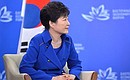 President of the Republic of Korea Park Geun-hye.
