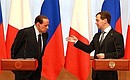 News conference following Russian-Italian consultations. With Italian Prime Minister Silvio Berlusconi.