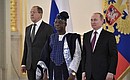 Presentation of foreign ambassadors’ letters of credence. Ambassador of Benin Rene Coto Sounon presented his letter of credence to Vladimir Putin.