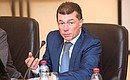 Labour and Social Protection Minister Maxim Topilin at a meeting of the Presidential National Council for Professional Qualifications. Host Photo Agency